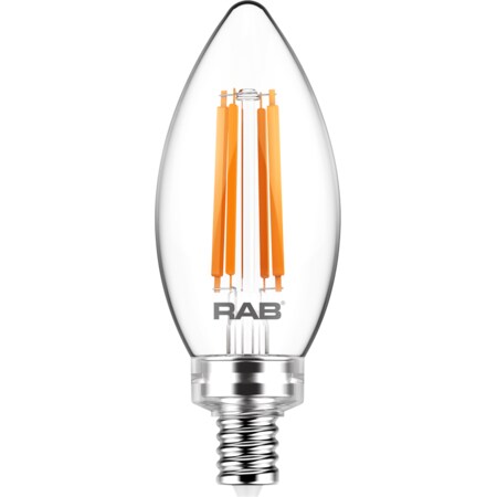 Rab FILAMENT B11 3.3W 40EQ 300LM E12 CRI90 2700K DIM CLEAR B11-3-E12-927-F-C